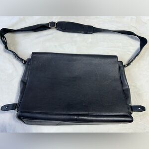 Thomas Lyte England Black Leather Briefcase / Laptop Bag – Made in England